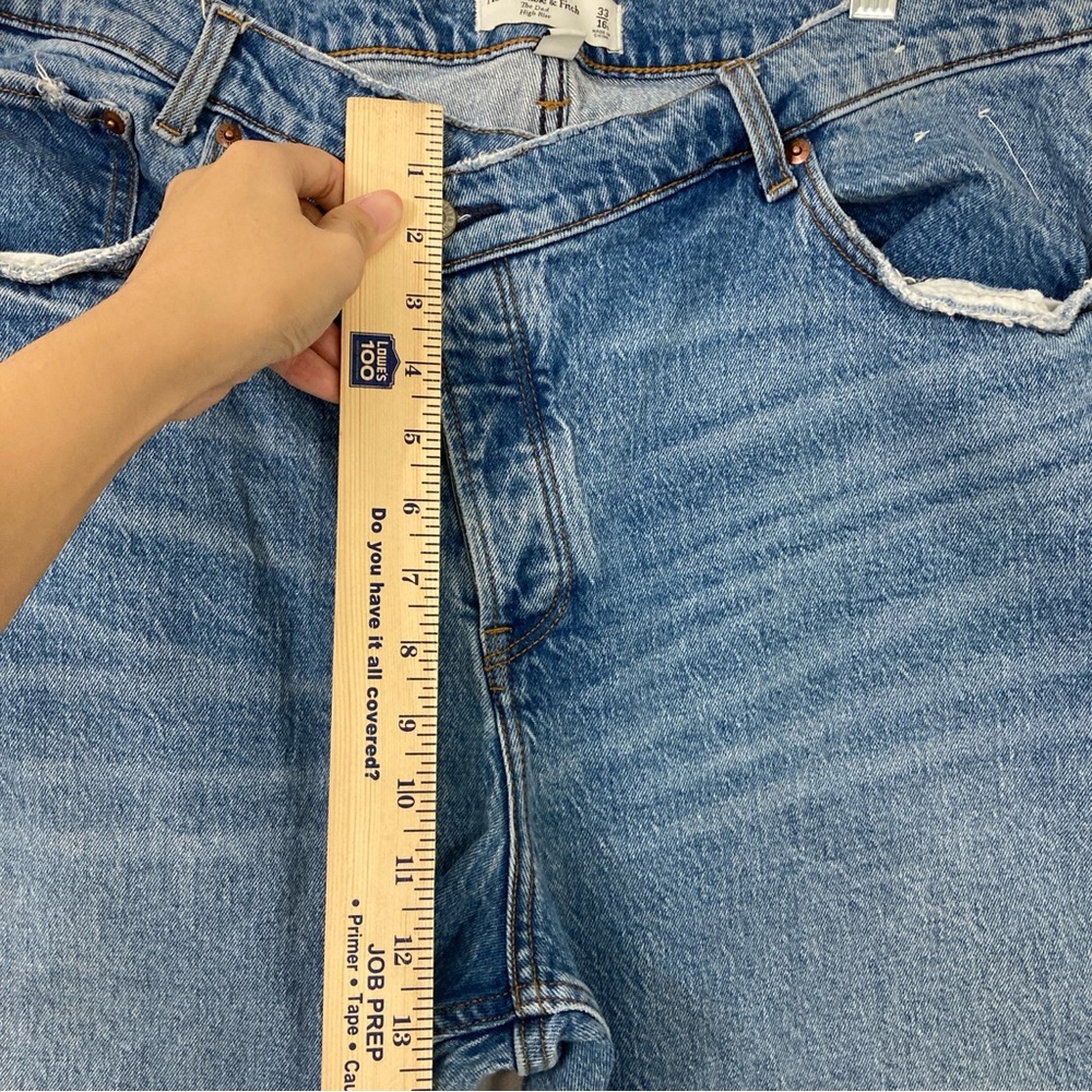 Abercrombie & Fitch The Dad High Rise Curve Love Jeans size 16 Short - Picture 6 of 10